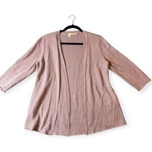 Eileen Fisher Cardigan, Lavender, 3/4 Sleeves, Women's Small